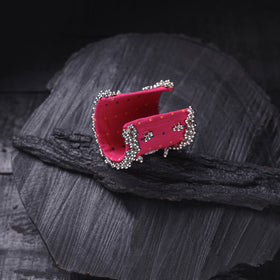 Fabart Ghungroo Mirror Work Handmade Cuff Bracelet (Adjustable) 26