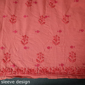 Lucknowi Chikankari Hand Embroidered Cotton Unstitched Kurta Material (2.7M) 26