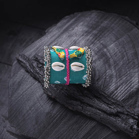 Fabart Ghungroo Shell Work Handmade Cuff Bracelet (Adjustable) 28