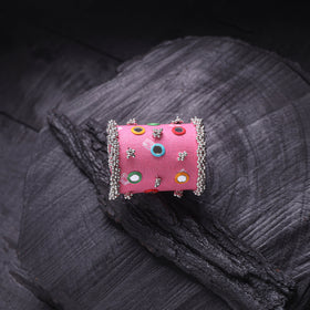 Fabart Ghungroo Mirror Work Handmade Cuff Bracelet (Adjustable) 29