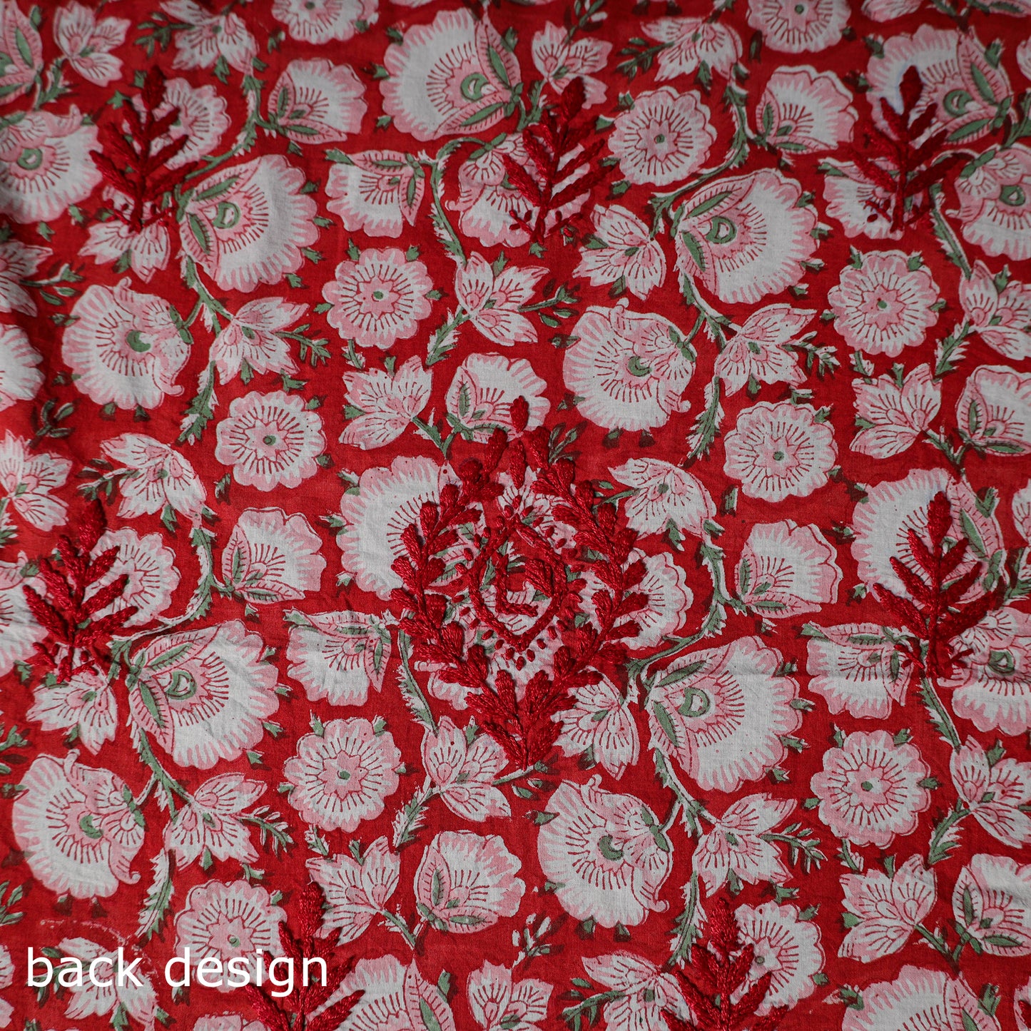 Lucknowi Chikankari Hand Embroidered Cotton Unstitched Kurta Material (2.7M) 27