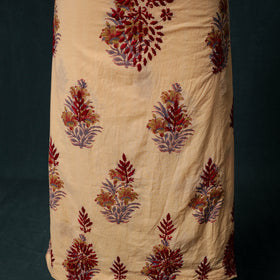 Lucknowi Chikankari Hand Embroidered Cotton Unstitched Kurta Material (2.7M) 28