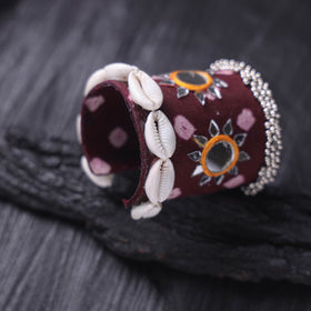 Fabart Mirror Shell Work Handmade Cuff Bracelet (Adjustable) 32