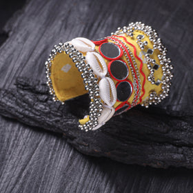 Fabart Ghungroo Shell Work Handmade Cuff Bracelet (Adjustable) 33