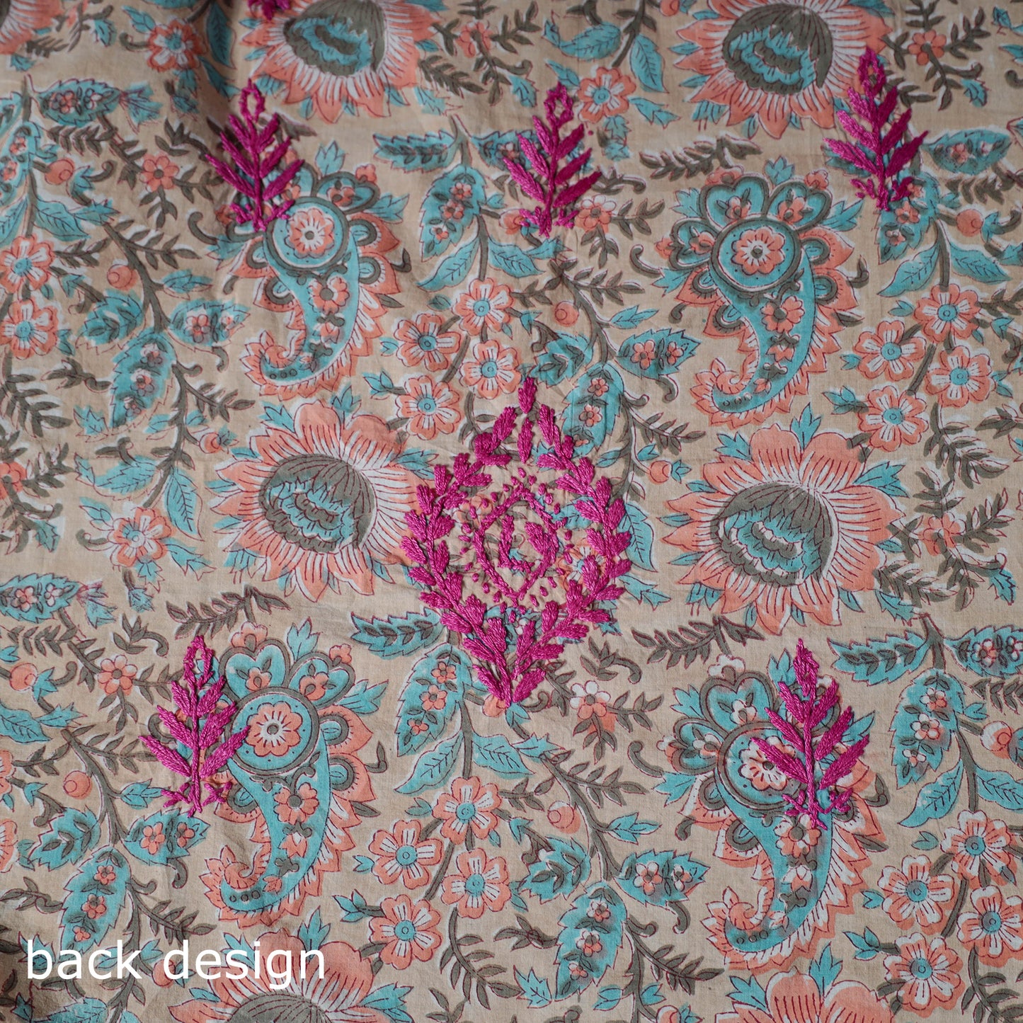 Lucknowi Chikankari Hand Embroidered Cotton Unstitched Kurta Material (2.7M) 30