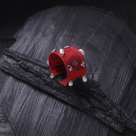 Fabart Ghungroo Shell Work Handmade Cuff Bracelet (Adjustable) 02