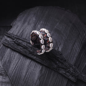 Fabart Mirror Shell Work Handmade Cuff Bracelet (Adjustable) 01