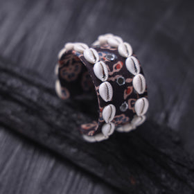 Fabart Mirror Shell Work Handmade Cuff Bracelet (Adjustable) 01