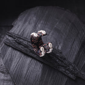 Fabart Mirror Shell Work Handmade Cuff Bracelet (Adjustable) 01
