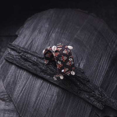 Fabart Ghungroo Shell Work Handmade Cuff Bracelet (Adjustable) 03