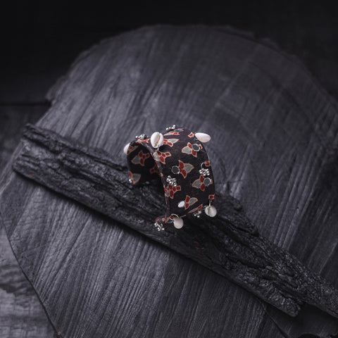 Fabart Ghungroo Shell Work Handmade Cuff Bracelet (Adjustable) 03