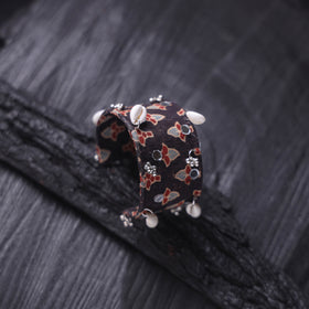 Fabart Ghungroo Shell Work Handmade Cuff Bracelet (Adjustable) 03