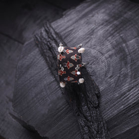 Fabart Ghungroo Shell Work Handmade Cuff Bracelet (Adjustable) 03