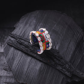 Fabart Mirror Shell Work Handmade Cuff Bracelet (Adjustable) 05