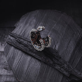 Fabart Ghungroo Mirror Work Handmade Cuff Bracelet (Adjustable) 06