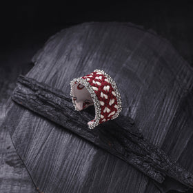 Fabart Ghungroo Work Handmade Cuff Bracelet (Adjustable) 09