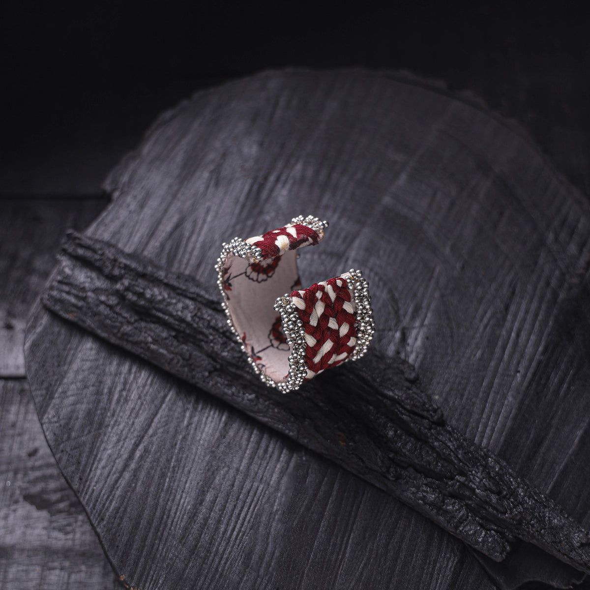 Fabart Ghungroo Work Handmade Cuff Bracelet (Adjustable) 09