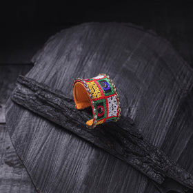 Fabart Mirror Work Handmade Cuff Bracelet (Adjustable) 10