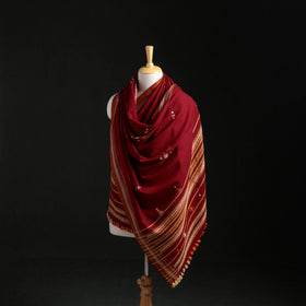 Kutch Handwoven Mirror Work Acrylic Wool Shawl 02