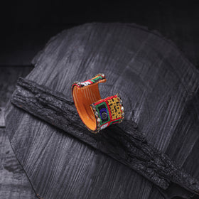 Fabart Mirror Work Handmade Cuff Bracelet (Adjustable) 10