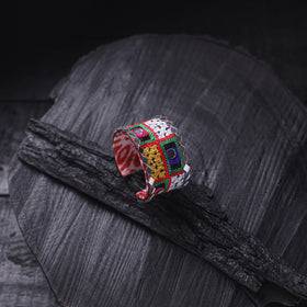 Fabart Mirror Work Handmade Cuff Bracelet (Adjustable) 11