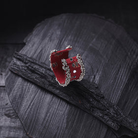 Fabart Ghungroo Mirror Work Handmade Cuff Bracelet (Adjustable) 12