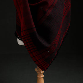 Kutch Handwoven Mirror Work Acrylic Wool Shawl 03