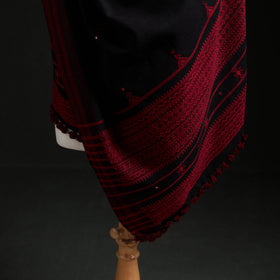 Kutch Handwoven Mirror Work Acrylic Wool Shawl 06