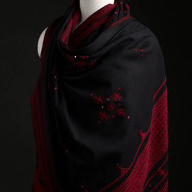 Kutch Handwoven Mirror Work Acrylic Wool Shawl 06