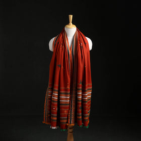 Kutch Handwoven Mirror Work Acrylic Wool Shawl 07