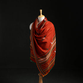 Kutch Handwoven Mirror Work Acrylic Wool Shawl 07