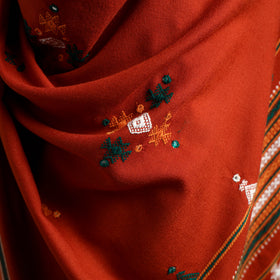 Kutch Handwoven Mirror Work Acrylic Wool Shawl 07