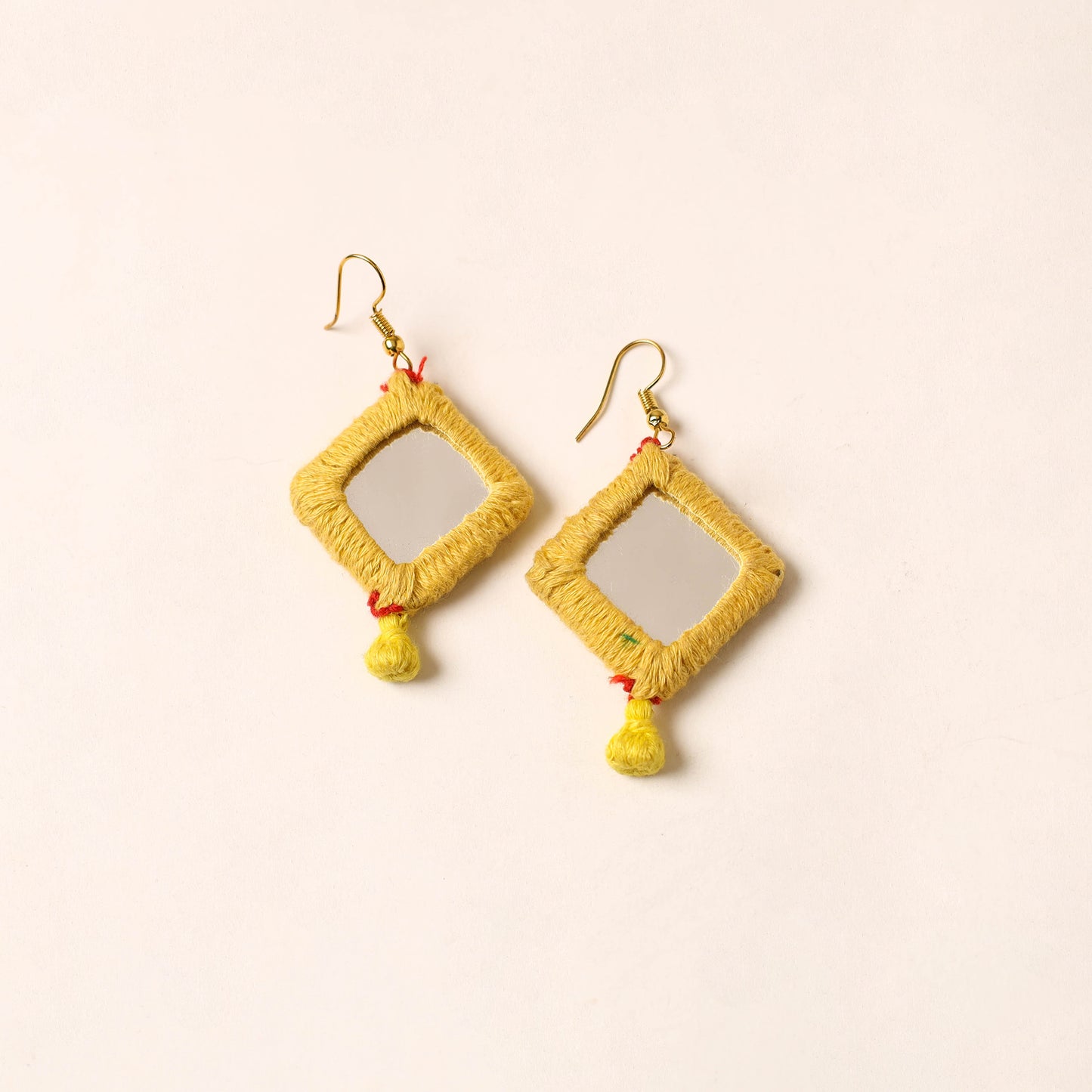 Handmade Mirror & Threadwork Earrings 11