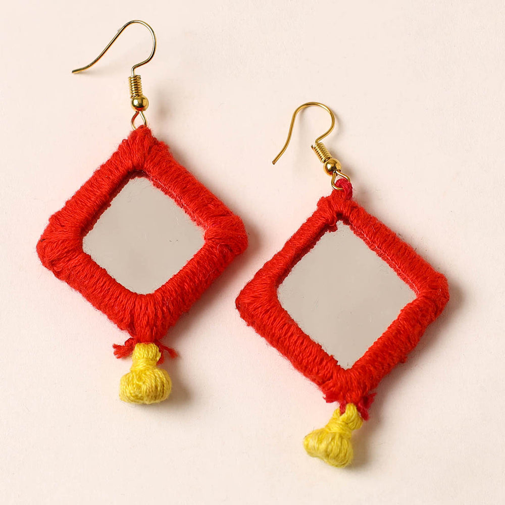 Handmade Mirror & Threadwork Earrings 12