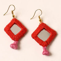 Handmade Mirror & Threadwork Earrings 16