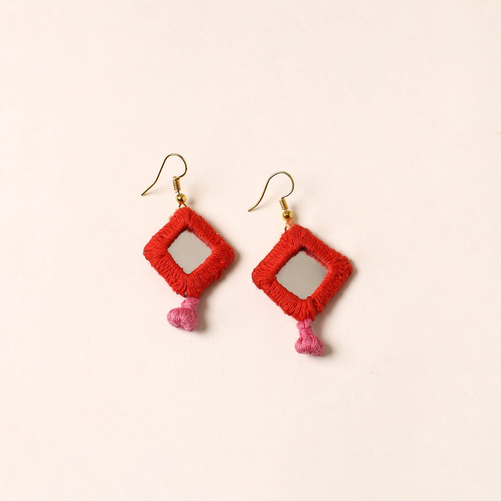 Handmade Mirror & Threadwork Earrings 16