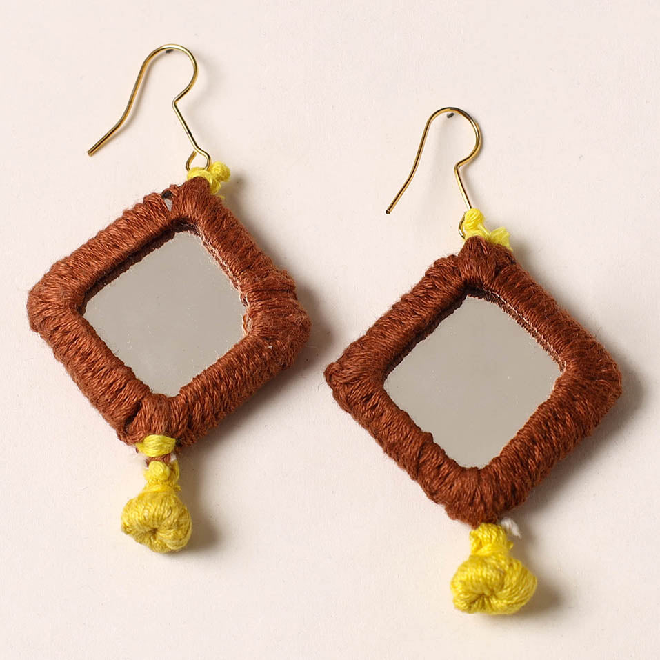 Handmade Mirror & Threadwork Earrings 14
