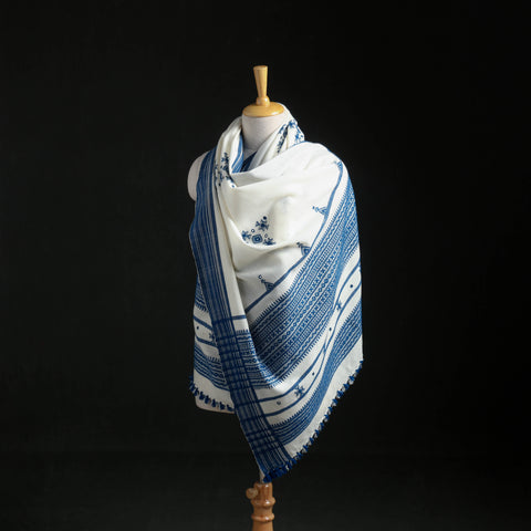 Kutch Handwoven Mirror Work Acrylic Wool Shawl 11
