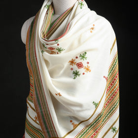 Kutch Handwoven Mirror Work Acrylic Wool Shawl 12