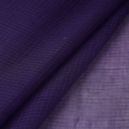 Purple - Plain Kota Doria Weaving Cotton Fabric 16