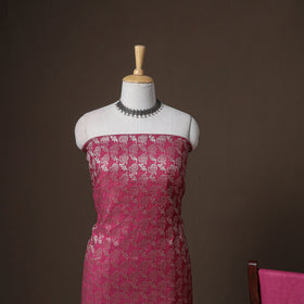 Banarasi Silk Cotton Zari Work Unstitched Dress Material: Kurta, Bottom & Dupatta 01