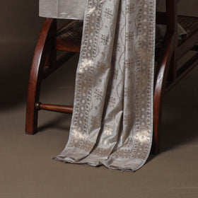 Banarasi Silk Cotton Zari Work Unstitched Dress Material: Kurta, Bottom & Dupatta 02