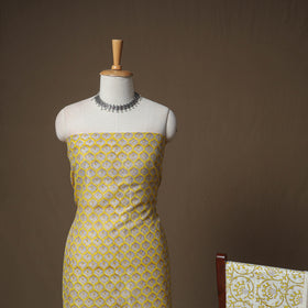 Floral Sanganeri Print Maheshwari Silk Unstitched Dress Material: Kurta, Bottom & Dupatta 06