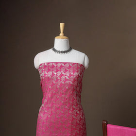 Banarasi Silk Cotton Zari Work Unstitched Dress Material: Kurta, Bottom & Dupatta 13