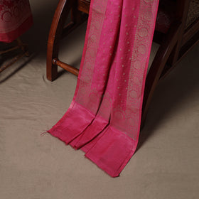 Banarasi Silk Cotton Zari Work Unstitched Dress Material: Kurta, Bottom & Dupatta 13