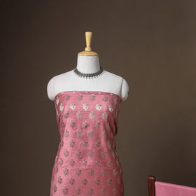 Banarasi Silk Cotton Meena Buti Zari Work Unstitched Dress Material: Kurta, Bottom & Dupatta 21