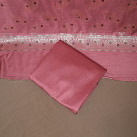 Banarasi Silk Cotton Meena Buti Zari Work Unstitched Dress Material: Kurta, Bottom & Dupatta 21