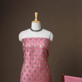 Banarasi Silk Cotton Meena Buti Zari Work Unstitched Dress Material: Kurta, Bottom & Dupatta 23
