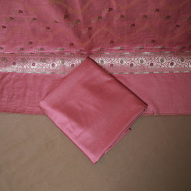 Banarasi Silk Cotton Meena Buti Zari Work Unstitched Dress Material: Kurta, Bottom & Dupatta 23