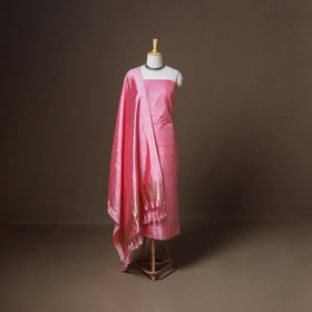 Banarasi Silk Handloom Zari Work Unstitched Dress Material: Kurta, Bottom & Dupatta 24